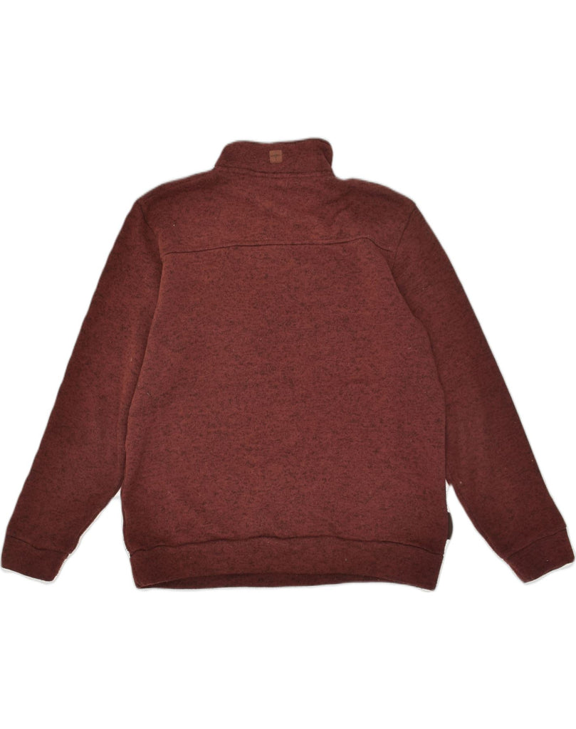 MOUNTAIN WAREHOUSE Mens Zip Neck Jumper Sweater Large Maroon | Vintage Mountain Warehouse | Thrift | Second-Hand Mountain Warehouse | Used Clothing | Messina Hembry 