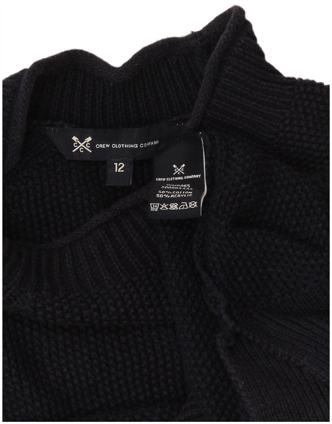 Crew Clothing Womens Turtle Neck Jumper Sweater UK 12 Medium Navy Blue