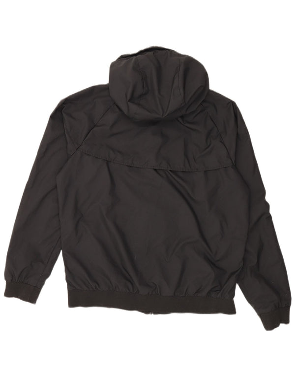 NIKE Mens Hooded Windbreaker Jacket UK 38 Medium Black Polyester
