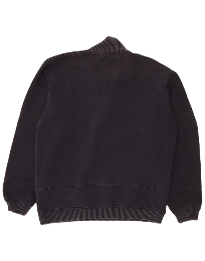 Champion Mens Zip Neck Sweatshirt Jumper Large Navy Blue