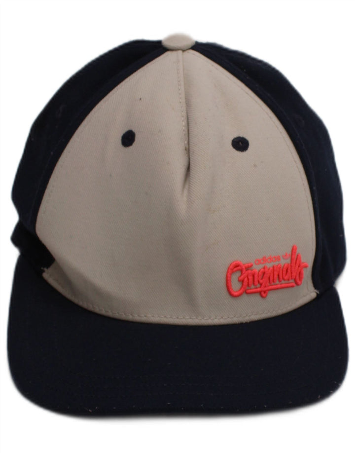 Adidas Mens Graphic Baseball Cap One Size Navy Blue Colourblock Polyester