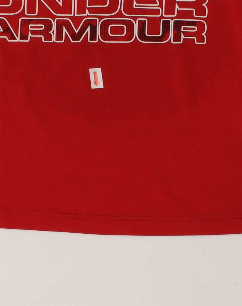 UNDER ARMOUR Boys Graphic T-Shirt Top 11-12 Years XS Red Polyester | Vintage Under Armour | Thrift | Second-Hand Under Armour | Used Clothing | Messina Hembry 