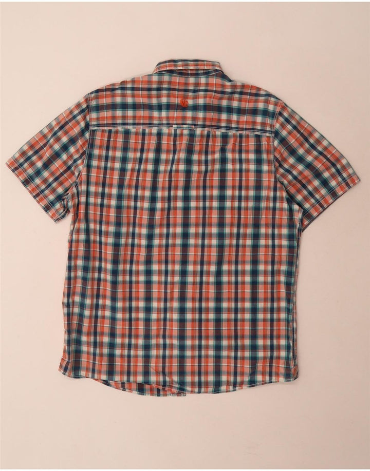 Fat Face Mens Short Sleeve Shirt Large Multicoloured Check Cotton