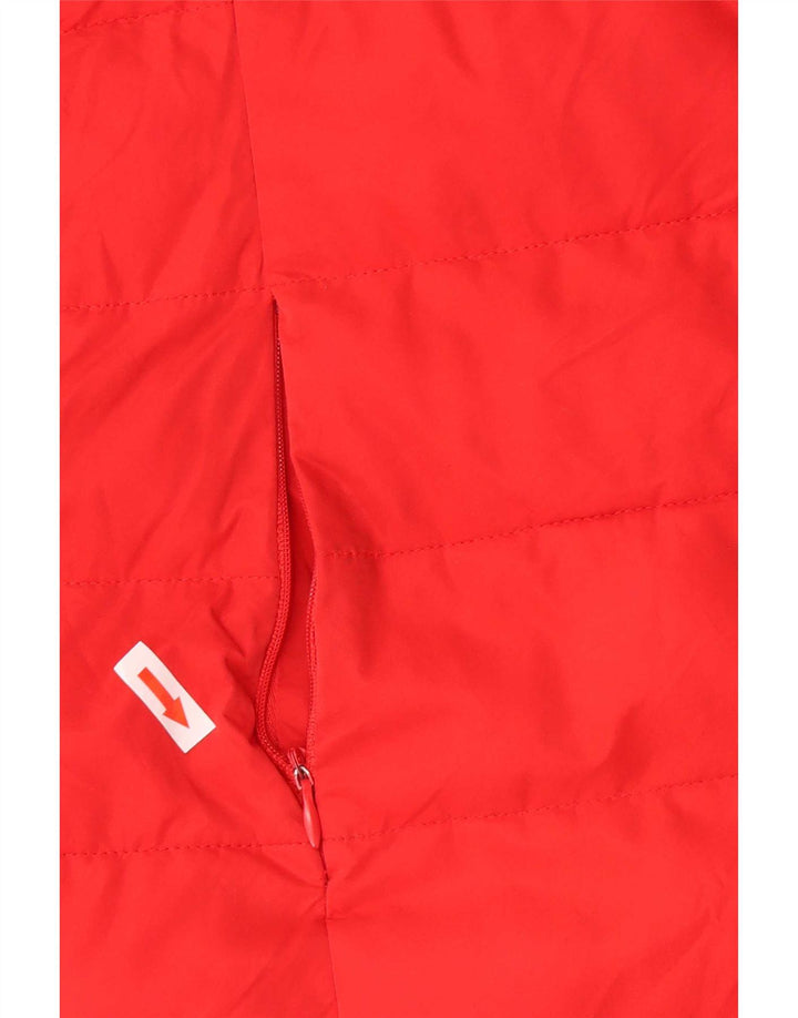 Superdry Womens Hooded Padded Coat UK 14 Large Red Polyester