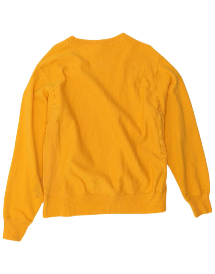 Champion Mens Sweatshirt Jumper Medium Yellow Cotton