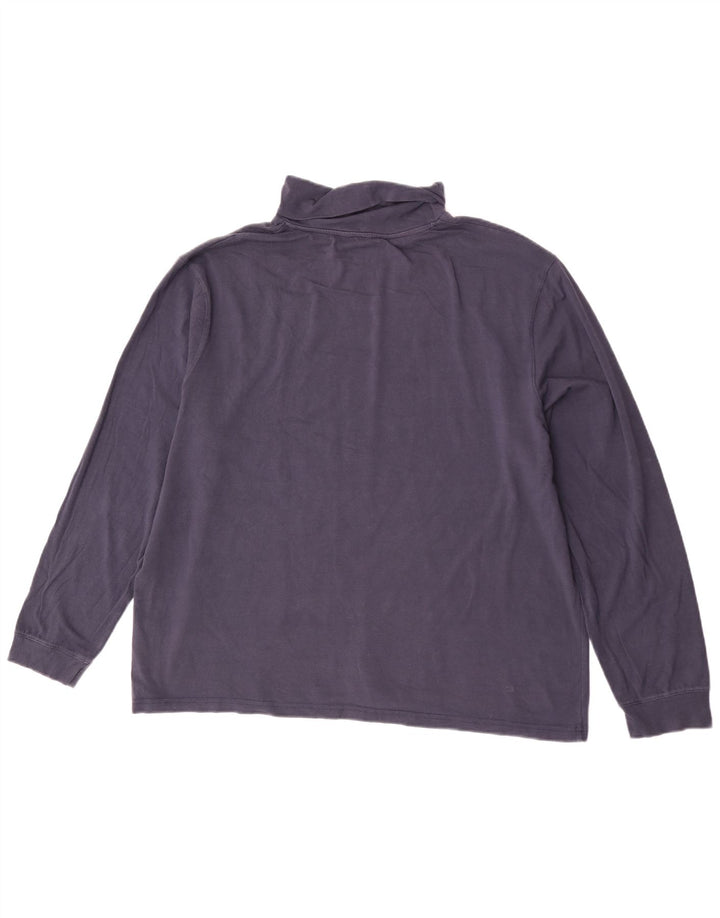 Marks & Spencer Mens Top Long Sleeve 2XL Navy Blue Cotton