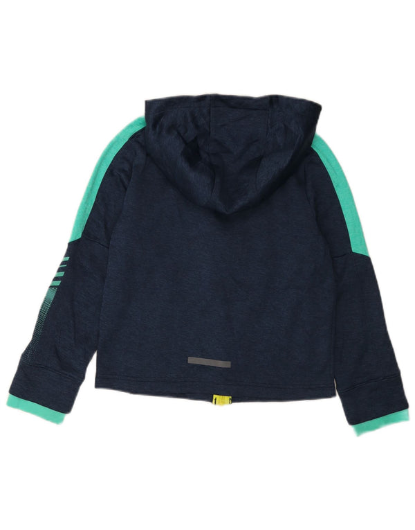 RUSSELL ATHLETIC Boys Tracksuit Top Jacket 7-8 Years Medium Navy Blue