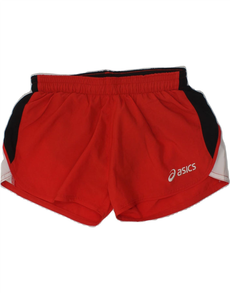 ASICS Boys Sport Shorts 7-8 Years Red Polyester | Vintage Asics | Thrift | Second-Hand Asics | Used Clothing | Messina Hembry 