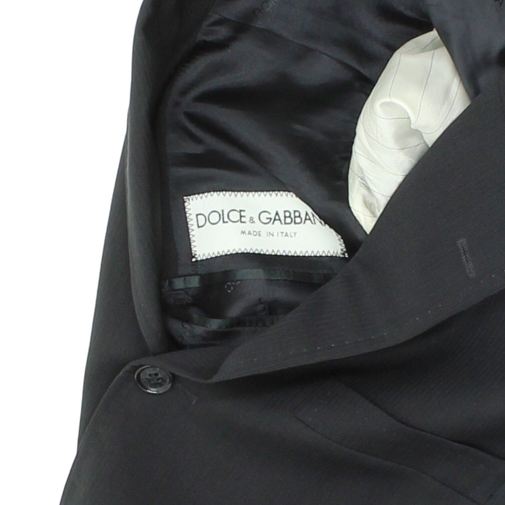 Dolce & Gabbana Mens Black 3 Button Blazer Jacket | Vintage Designer Suit VTG | Vintage Messina Hembry | Thrift | Second-Hand Messina Hembry | Used Clothing | Messina Hembry 