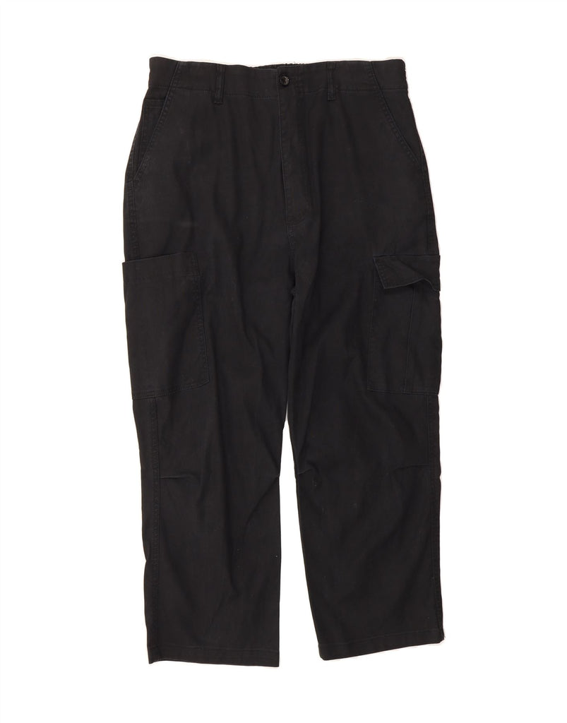ZARA Womens Crop Cargo Trousers EU 44 XL W34 L24 Black Cotton Vintage Zara and Second-Hand Zara from Messina Hembry 