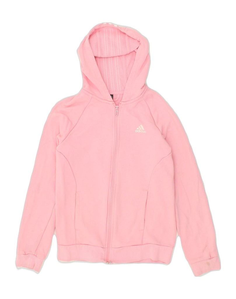 ADIDAS Girls Zip Hoodie Sweater 13-14 Years Pink | Vintage Adidas | Thrift | Second-Hand Adidas | Used Clothing | Messina Hembry 