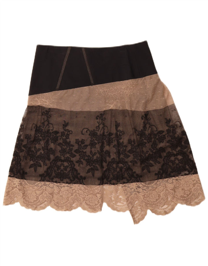 Sportalm Womens Wrap Skirt EU 36 Small W30 Brown Floral Polyester