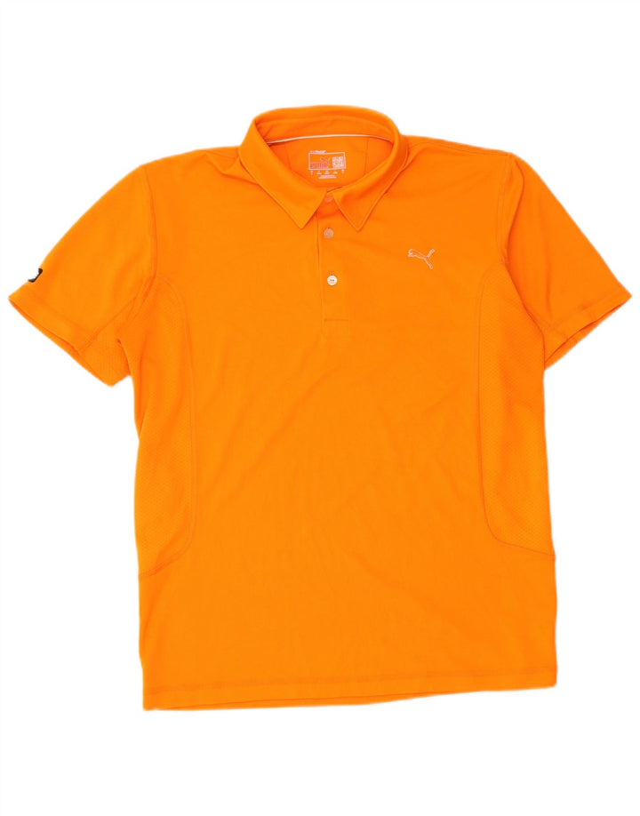 Puma Mens Polo Shirt Medium Orange Polyester