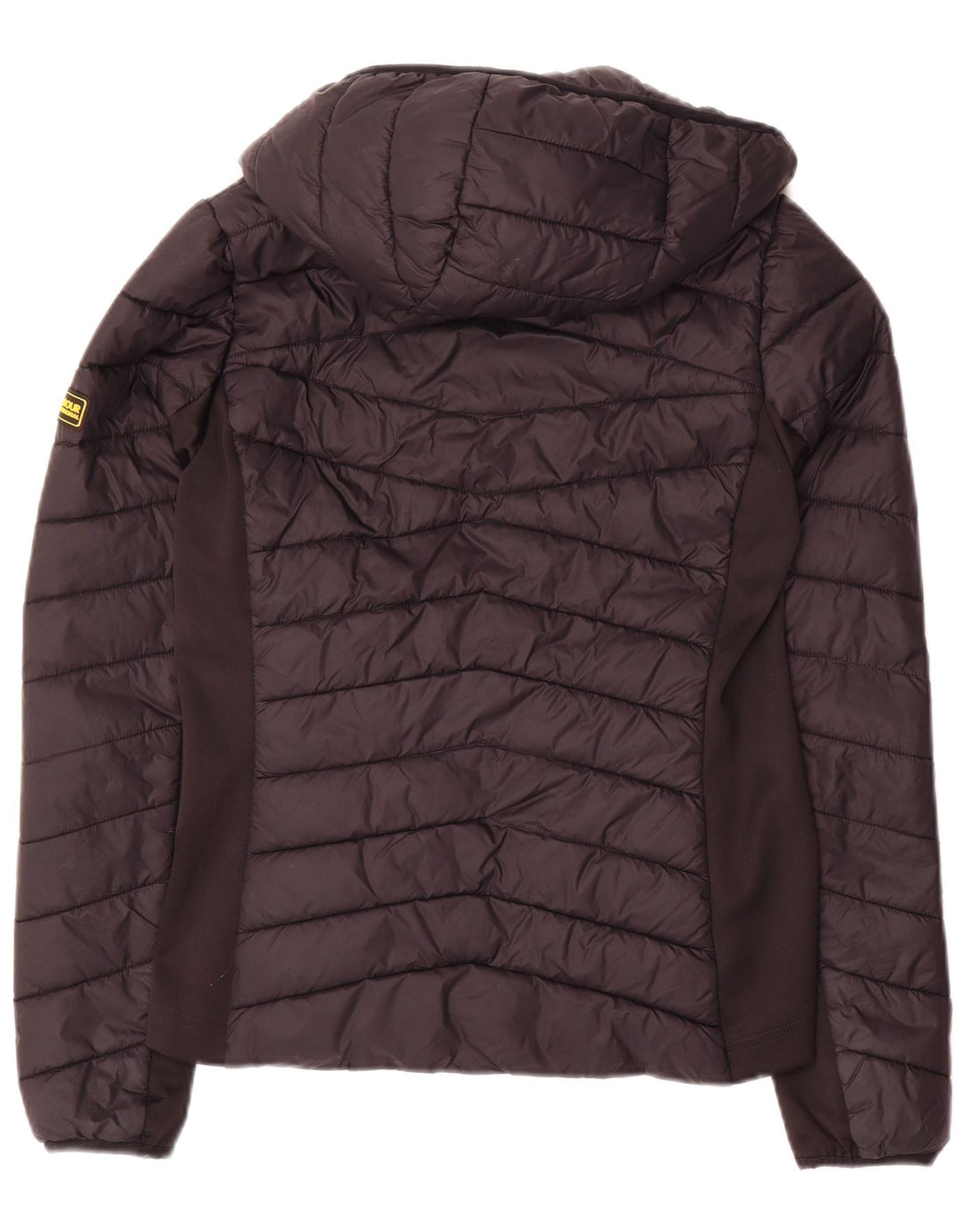 Barbour Womens Hooded Padded Jacket UK 10 Small Black Polyamide