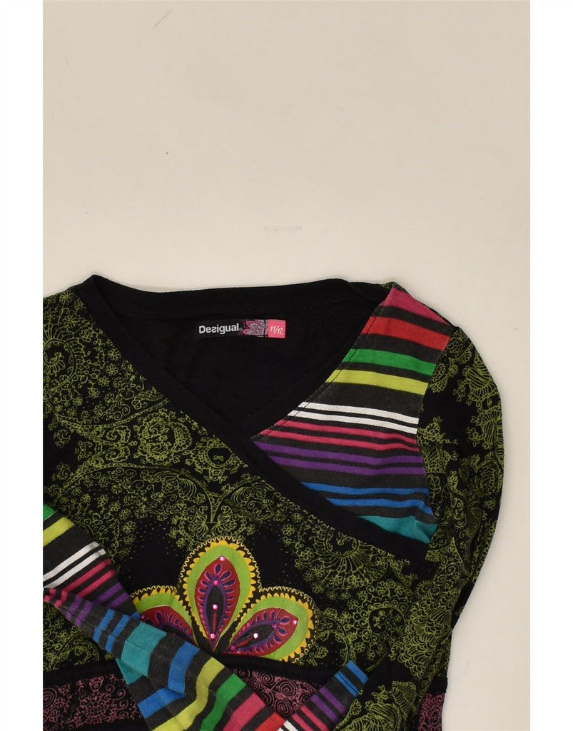 DESIGUAL Girls A-Line Dress 11-12 Years Multicoloured Floral | Vintage Desigual | Thrift | Second-Hand Desigual | Used Clothing | Messina Hembry 