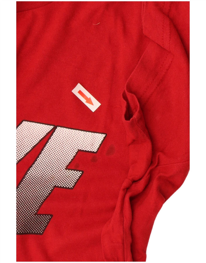 Nike Mens Graphic T-Shirt Top UK 38/40 Medium Red Cotton