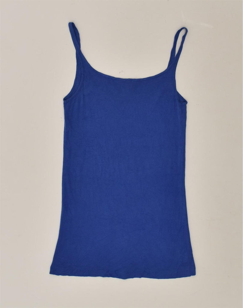 J. CREW Womens Slim Cami Top UK 12 Medium Blue | Vintage J. Crew | Thrift | Second-Hand J. Crew | Used Clothing | Messina Hembry 