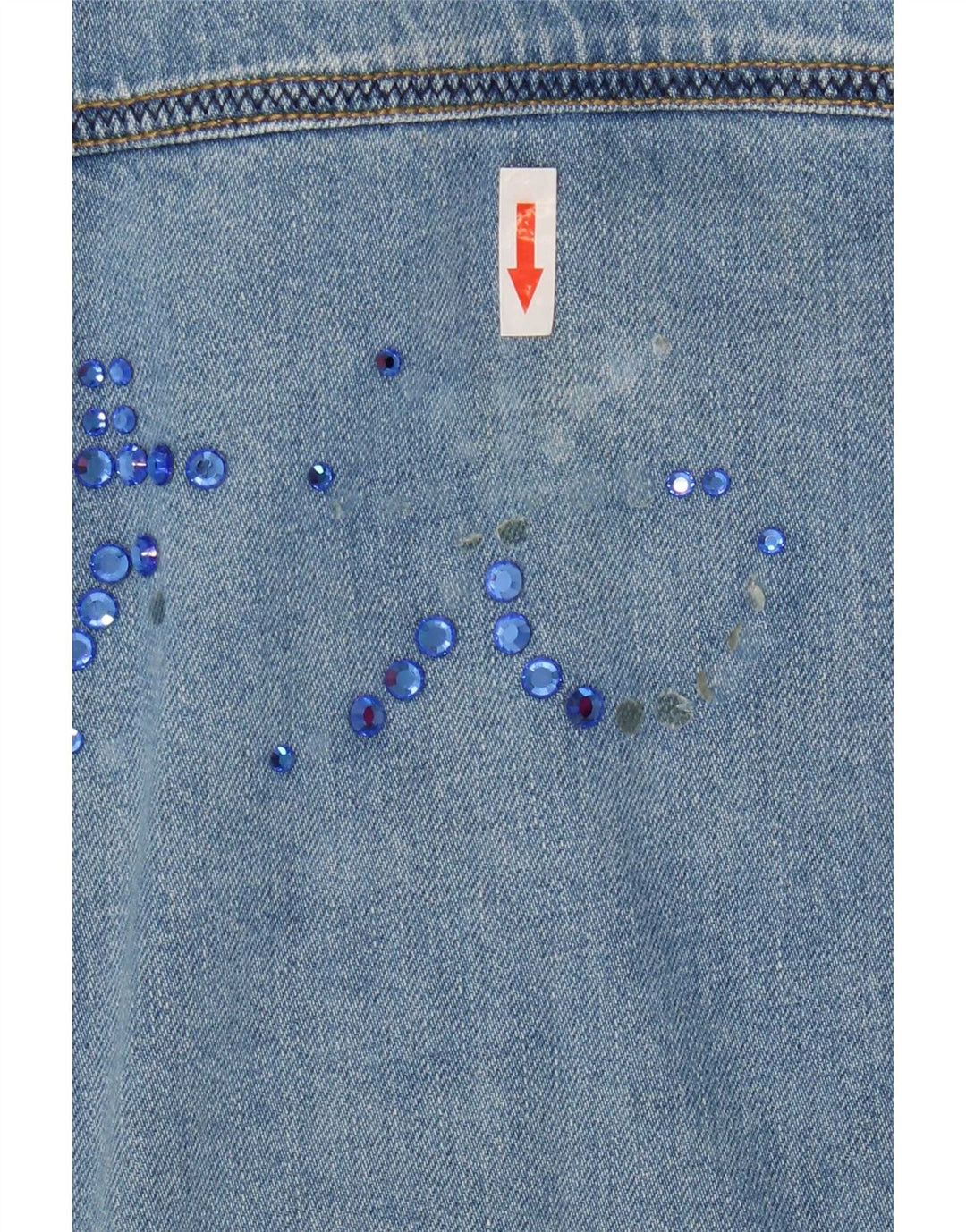 Antonette Womens Denim Jacket UK 18 XL Blue Cotton