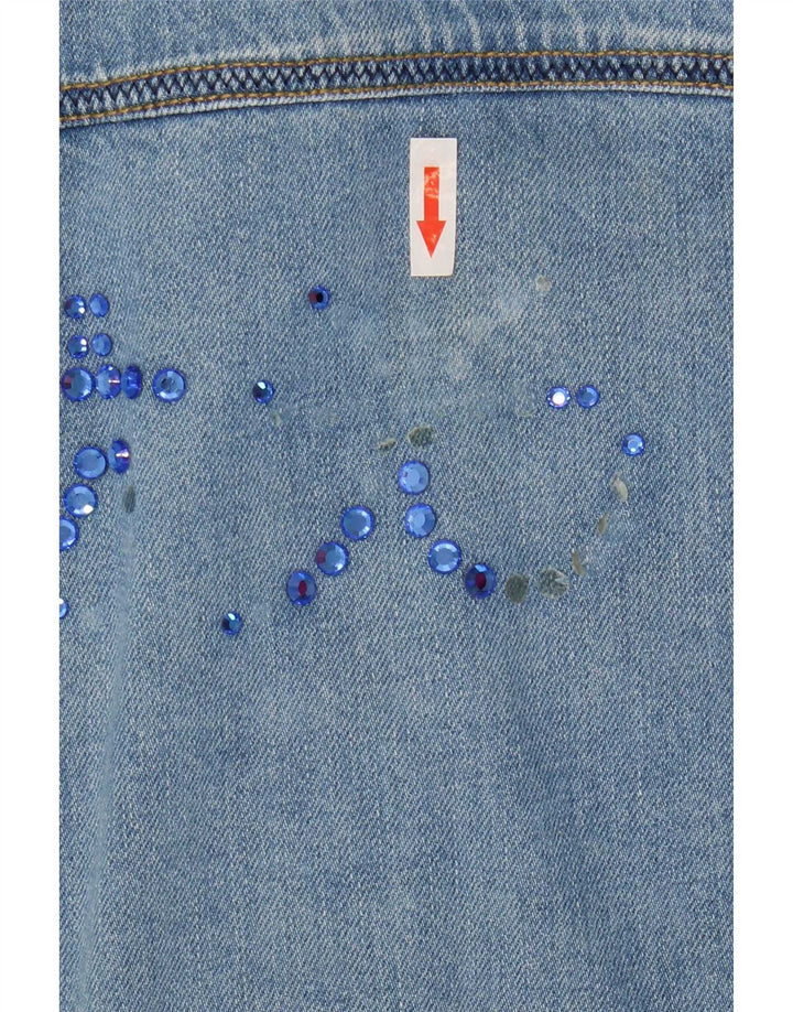 Antonette Womens Denim Jacket UK 18 XL Blue Cotton