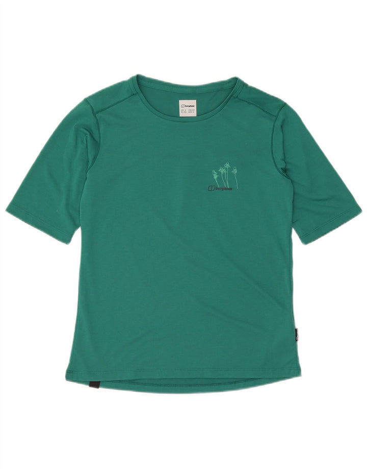 Berghaus Womens T-Shirt Top UK 8 Small Green Polyester