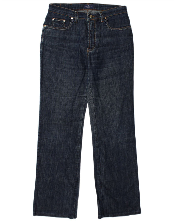 TRUSSARDI Womens Straight Jeans W30 L31 Blue Cotton