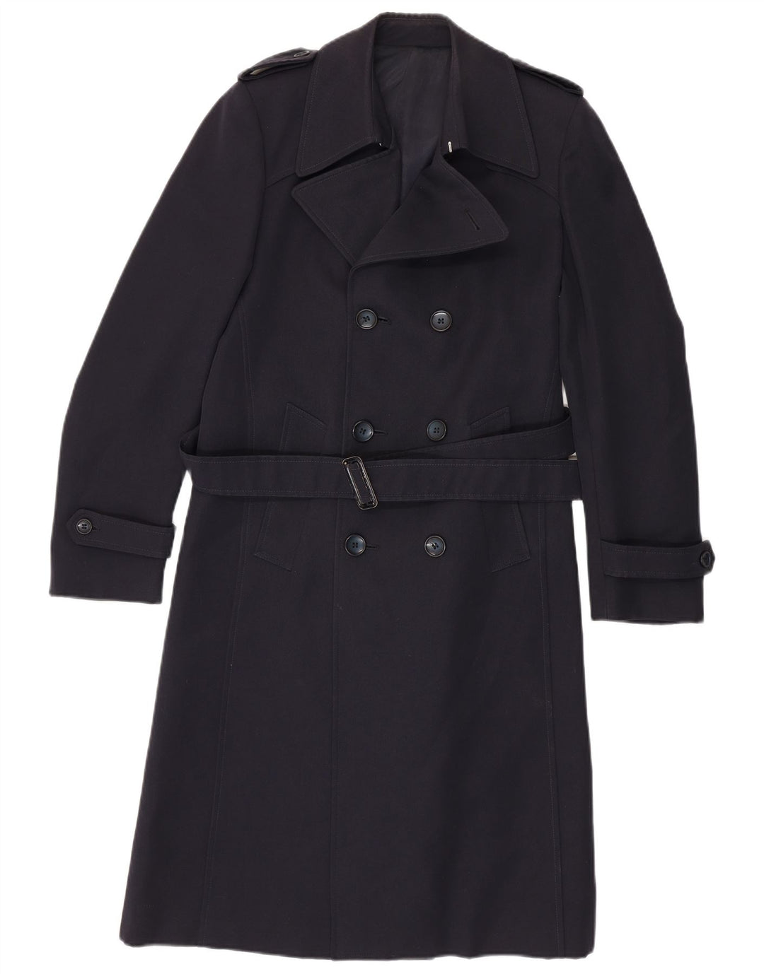 Salco Womens Trench Coat UK 10 Small Navy Blue