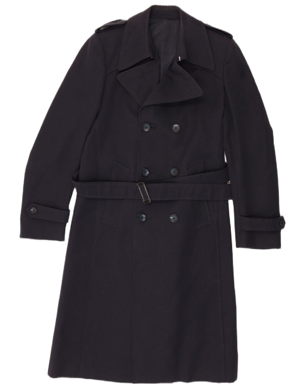 Salco Womens Trench Coat UK 10 Small Navy Blue