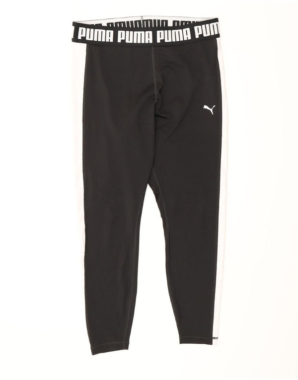 Puma Womens Graphic Leggings UK 16 Large Black Polyester Sports