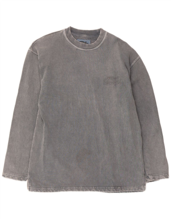 Weird Fish Mens Graphic Sweatshirt Jumper Medium Grey Cotton