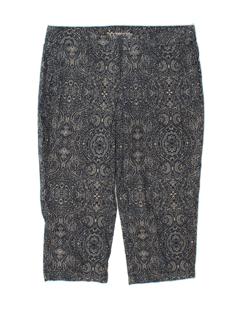 DOCKERS Womens Capri Trousers US 10 Large W32 L20 Navy Blue Paisley Vintage Dockers and Second-Hand Dockers from Messina Hembry 