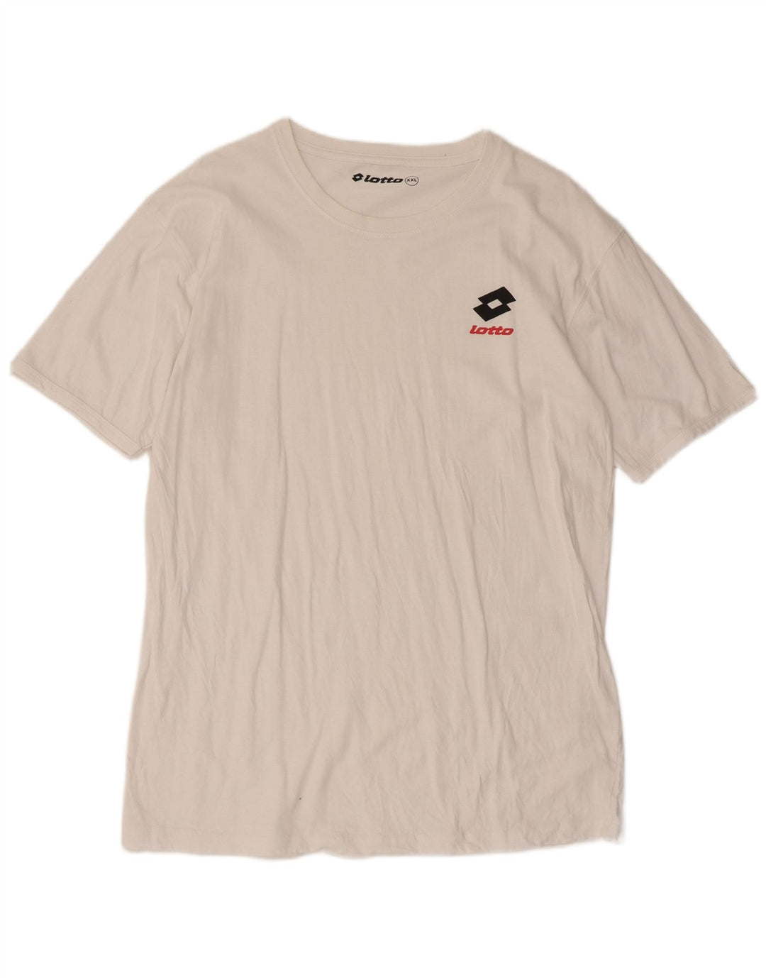 Lotto Mens T-Shirt Top 2XL White Cotton