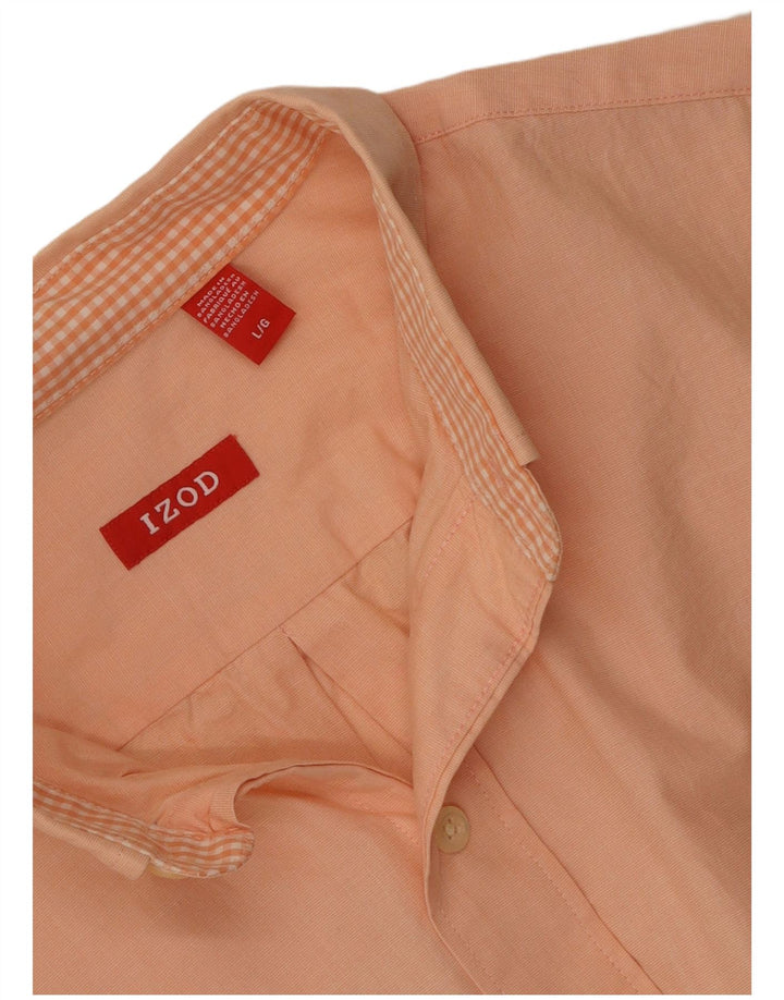 Izod Mens Shirt Large Orange