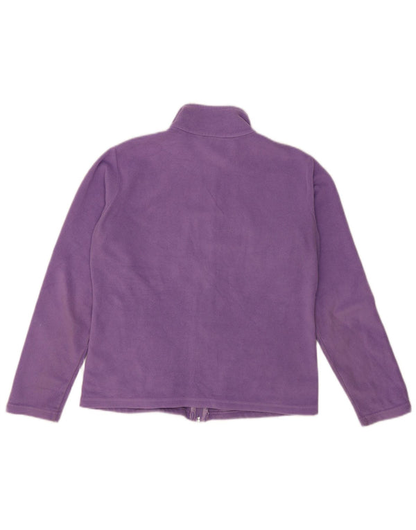 Marks & Spencer Womens Fleece Jacket UK 12 Medium Purple Polyester