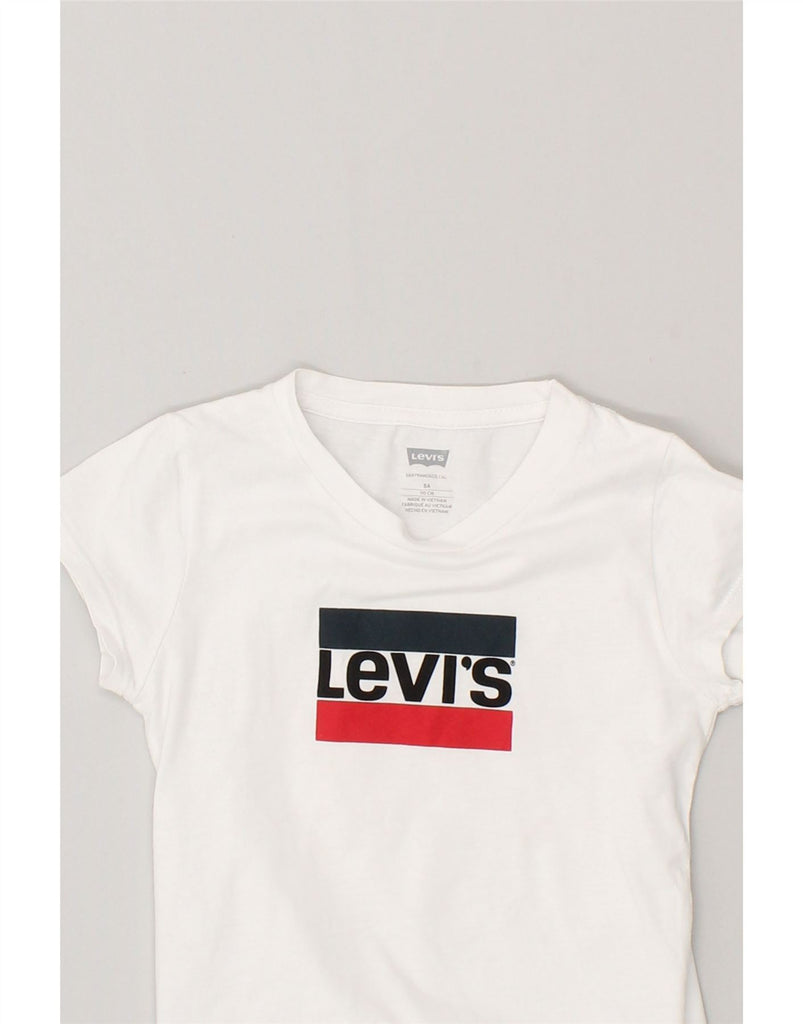 LEVI'S Boys Graphic T-Shirt Top 4-5 Years Small White Cotton | Vintage Levi's | Thrift | Second-Hand Levi's | Used Clothing | Messina Hembry 