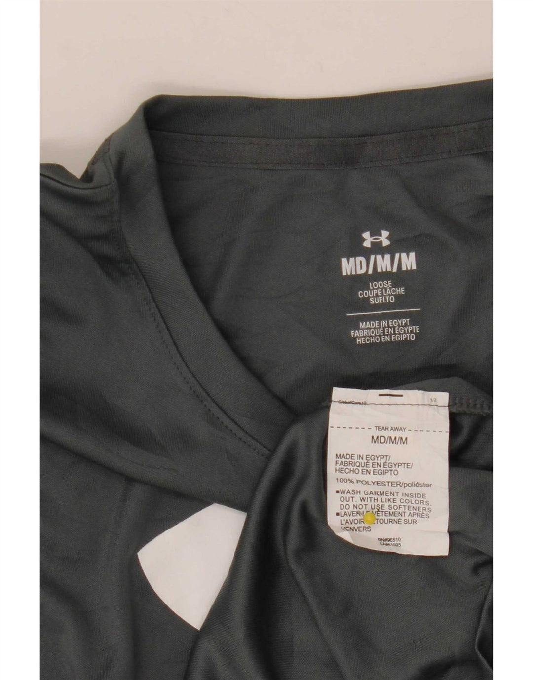 Under Armour Mens Graphic T-Shirt Top Medium Grey Polyester