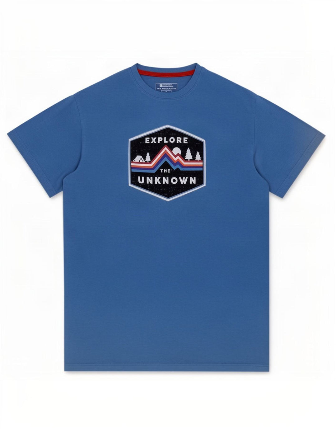 Mountain Warehouse Mens Graphic T-Shirt Top Medium Blue Cotton