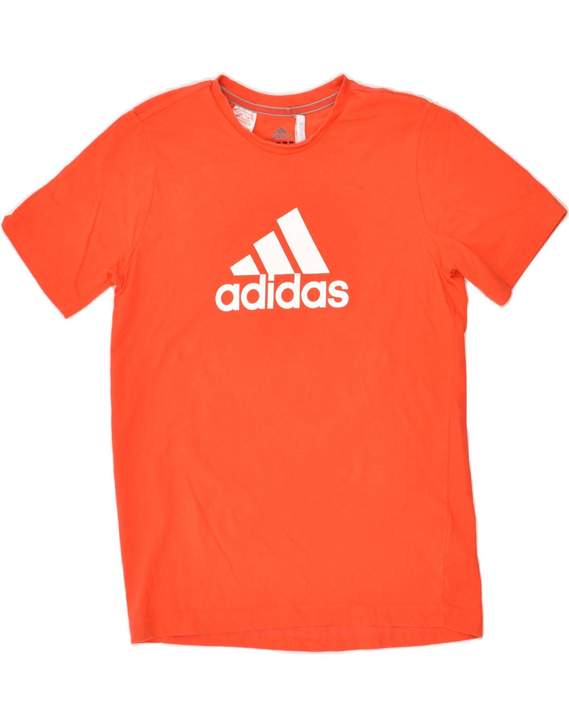 ADIDAS Boys Climalite Graphic T-Shirt Top 13-14 Years Red Cotton | Vintage Adidas | Thrift | Second-Hand Adidas | Used Clothing | Messina Hembry 