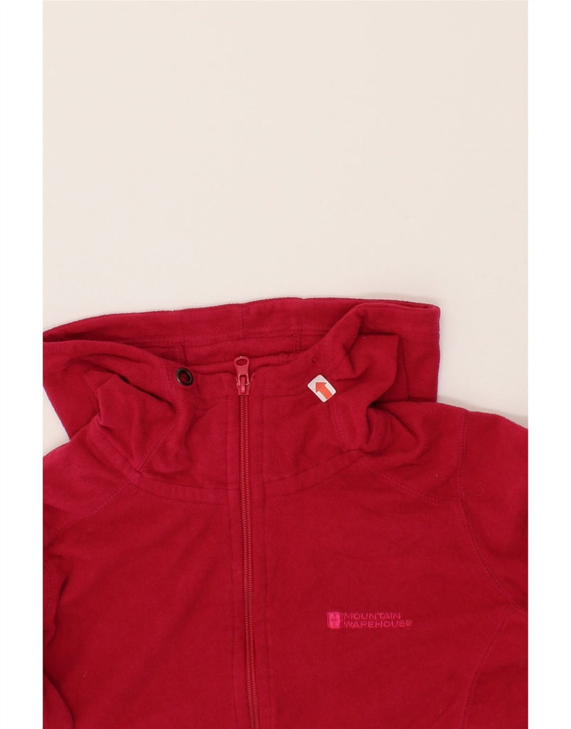 MOUNTAIN WAREHOUSE Womens Fleece Zip Hoodie Sweater UK 10 Small Pink Vintage Mountain Warehouse and Second-Hand Mountain Warehouse from Messina Hembry 