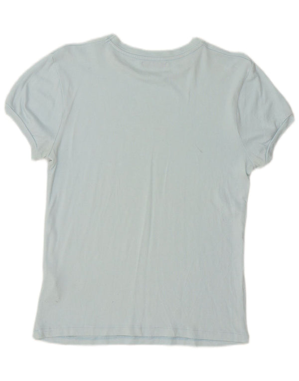 Zara Womens T-Shirt Top UK 10 Small Blue Viscose