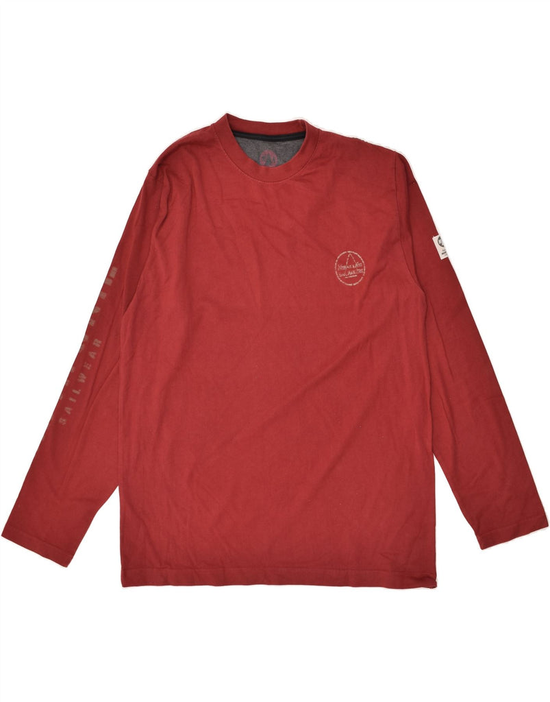 MURPHY & NYE Mens Graphic Top Long Sleeve Medium Red Cotton | Vintage Murphy & Nye | Thrift | Second-Hand Murphy & Nye | Used Clothing | Messina Hembry 