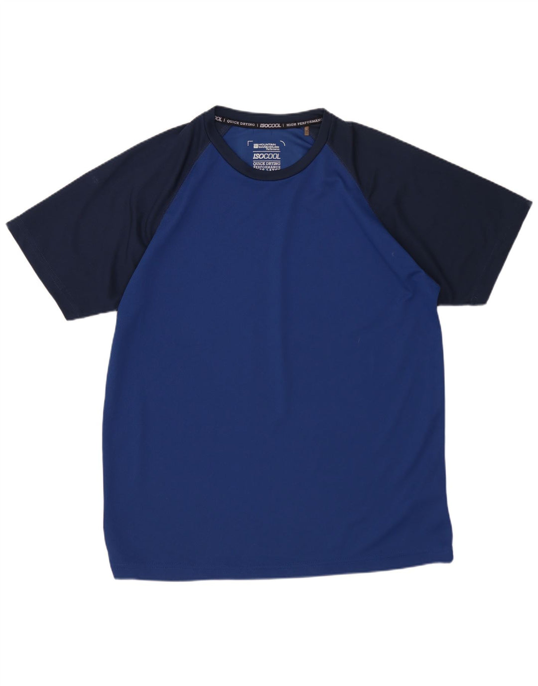MOUNTAIN WAREHOUSE Mens IsoCool T-Shirt Top Large Blue Colourblock