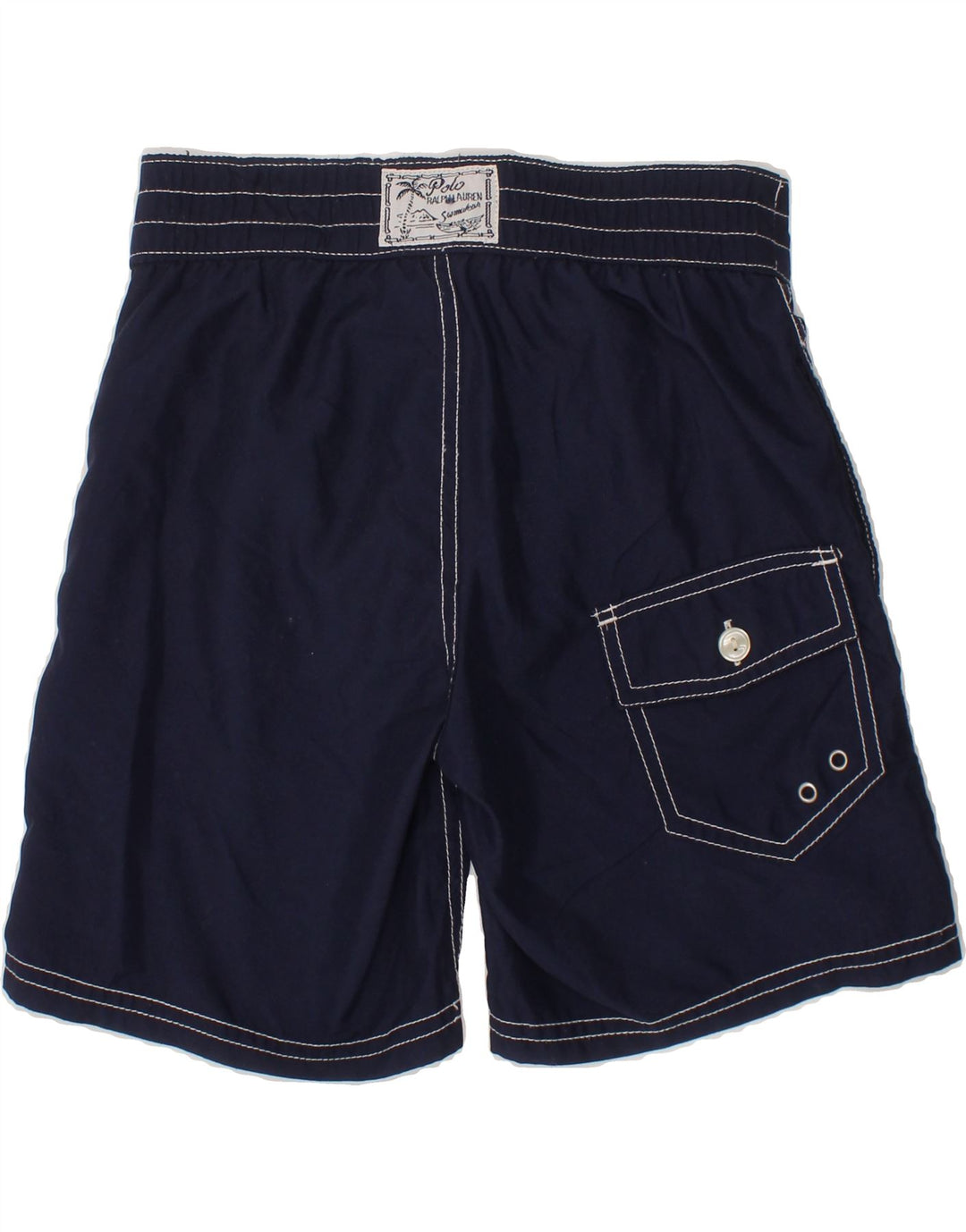 POLO RALPH LAUREN Boys Swimming Shorts 4-5 Years  Navy Blue Polyester Vintage Polo Ralph Lauren and Second-Hand Polo Ralph Lauren from Messina Hembry 