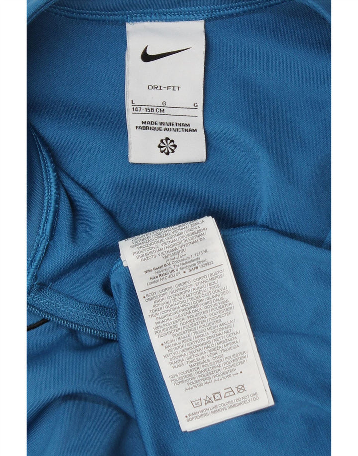 Nike Boys Dri Fit Full Tracksuit 12-13 Years Large Blue Colourblock