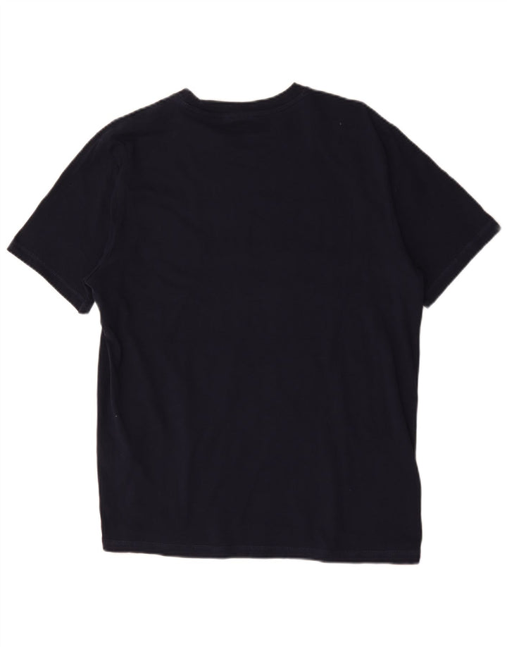 Ellesse Mens T-Shirt Top Medium Navy Blue Cotton