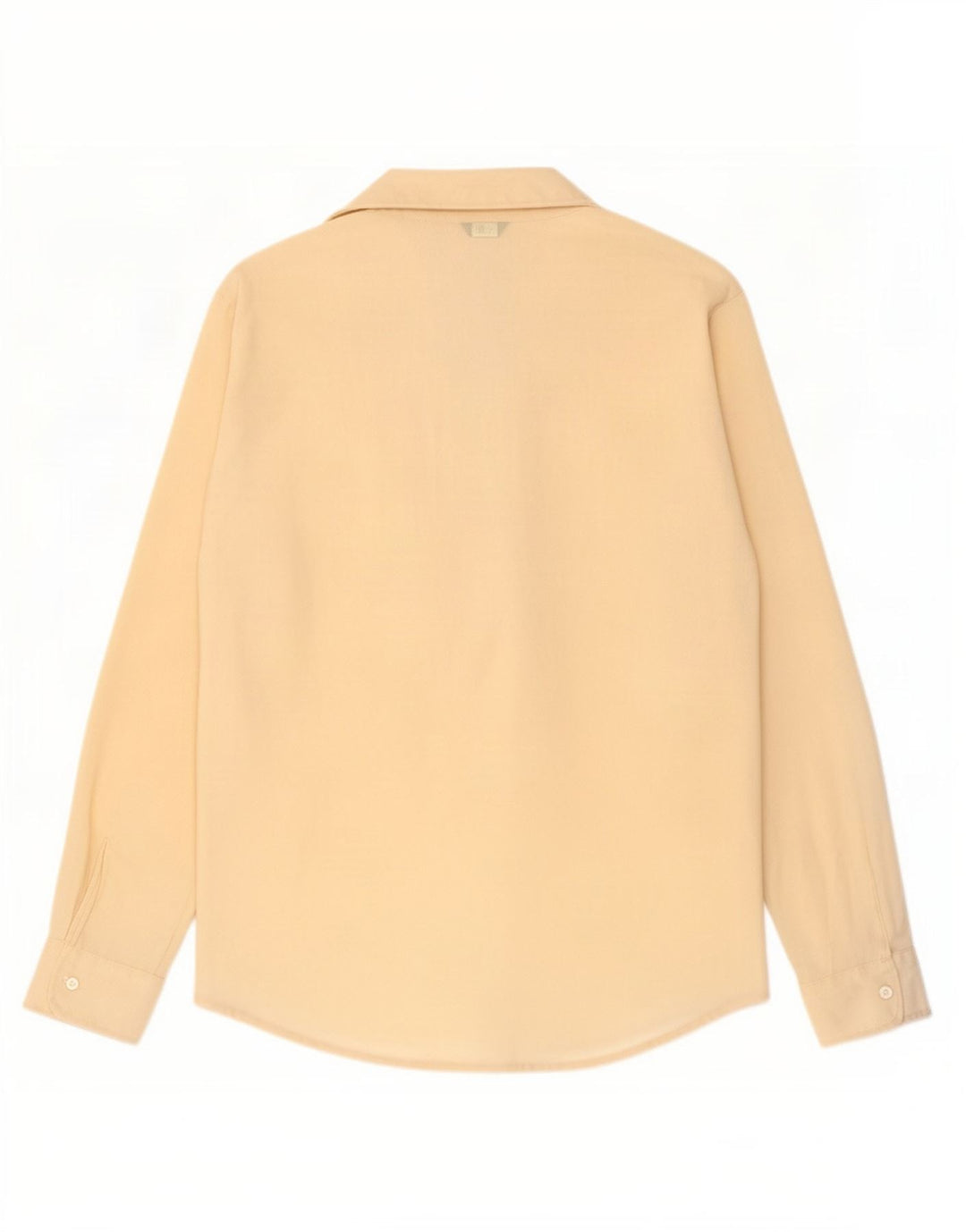 Benetton Womens See Through Shirt Blouse IT 42 Medium Beige Polyester