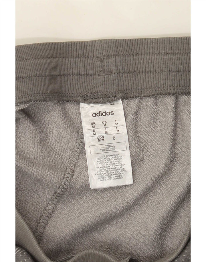 Adidas Mens Sport Shorts Medium  Grey Geometric Cotton