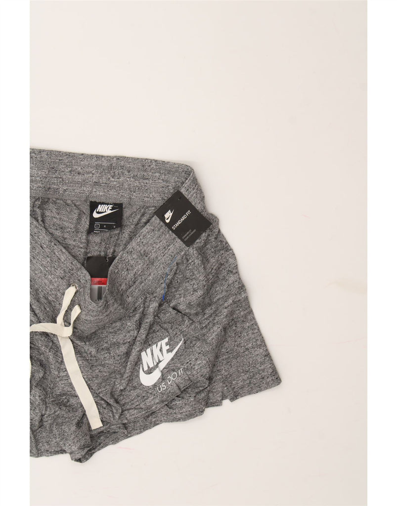 NIKE Womens Sport Shorts UK 16 Large Grey Flecked Cotton Vintage Nike and Second-Hand Nike from Messina Hembry 