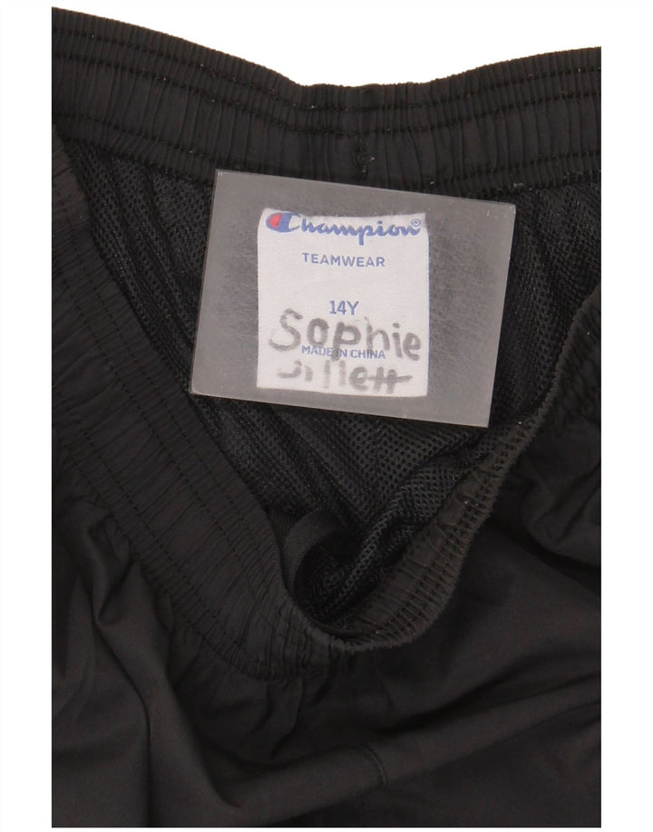 Champion Boys Tracksuit Trousers 13-14 Years Black Polyester
