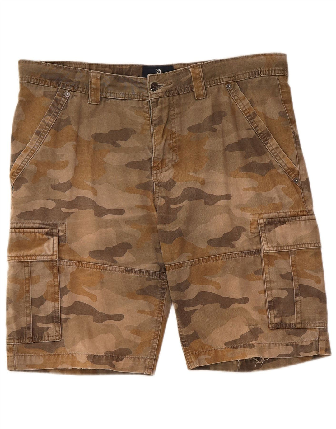 Dack's Mens Regular Fit Cargo Shorts IT 50 Large W36 Brown Camouflage