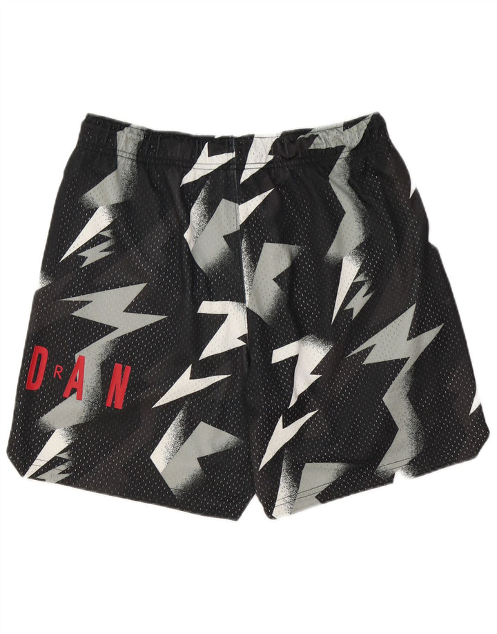 Jordan Mens Graphic Swimming Shorts Medium Black Geometric Polyester